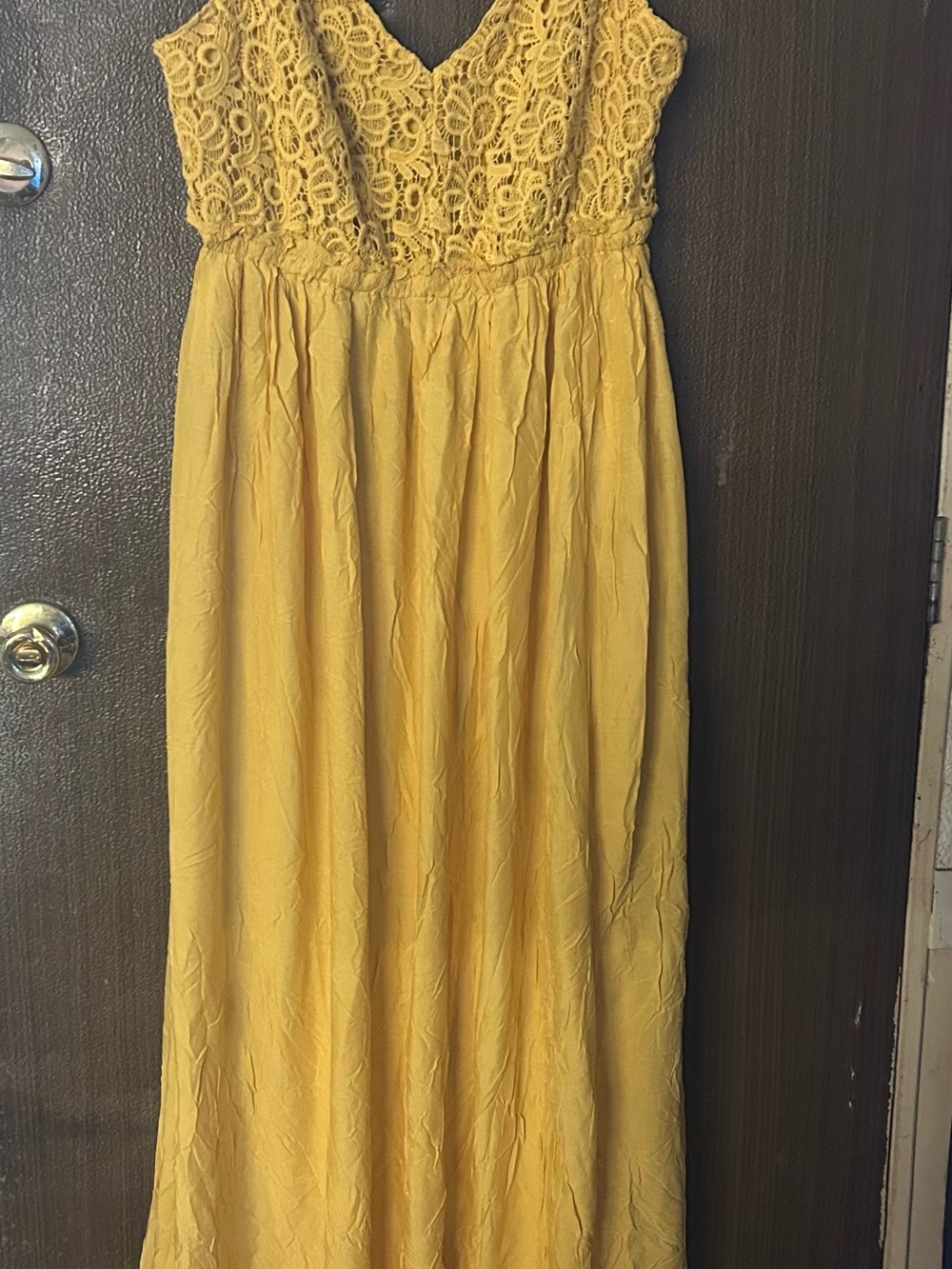 Fashion Nova Mustard Yellow Maxi Dress